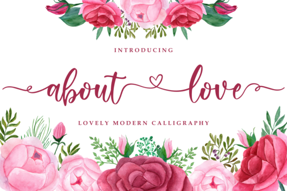 About Love Font: A Romantic Typeface for Handmade Brands