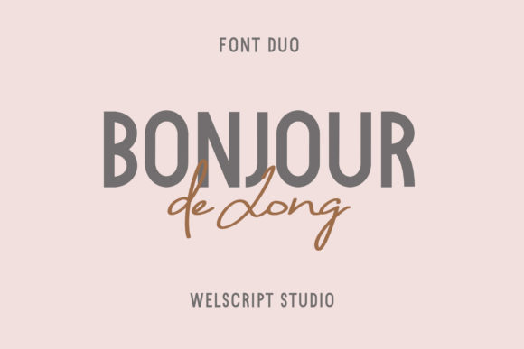 Bonjour De Jong: A Modern Duo Typeface for Digital Branding