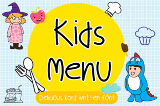 Kids Menu: A Playful Handwritten Typeface for Creative Campaigns