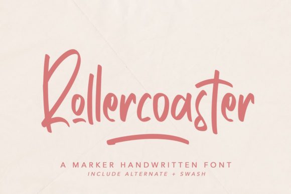 Rollercoaster: The Sweet Handwritten Font for Your Creative Shop