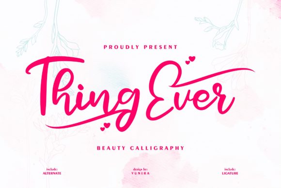 Thing Ever: A Sweet Handwritten Typeface for Editorial Design